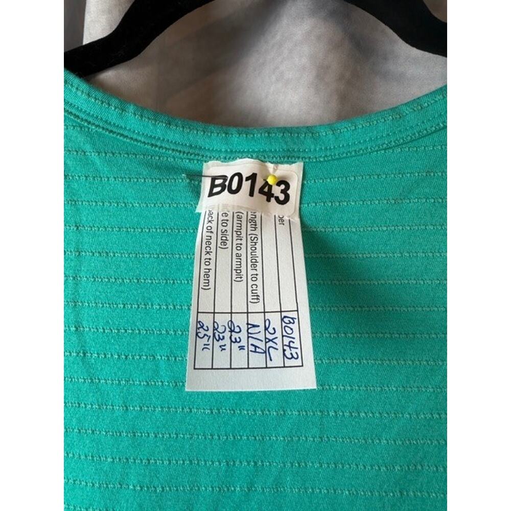 Women's Eddie Bauer Ripple Jacquard V-neck Tank Top, XXL, Seagreen NWT - Picture 6 of 6